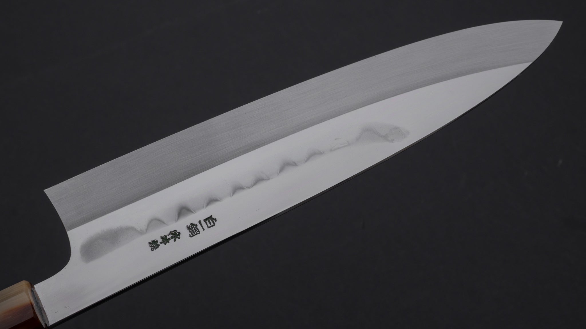 Hitohira Togashi Kambei White #1 Mizu Honyaki Gyuto 240mm Japanese Chef Knife - Ziricote Wood Handle with Saya (#002) - Perfect for Professional Chefs & Home Cooking Enthusiasts