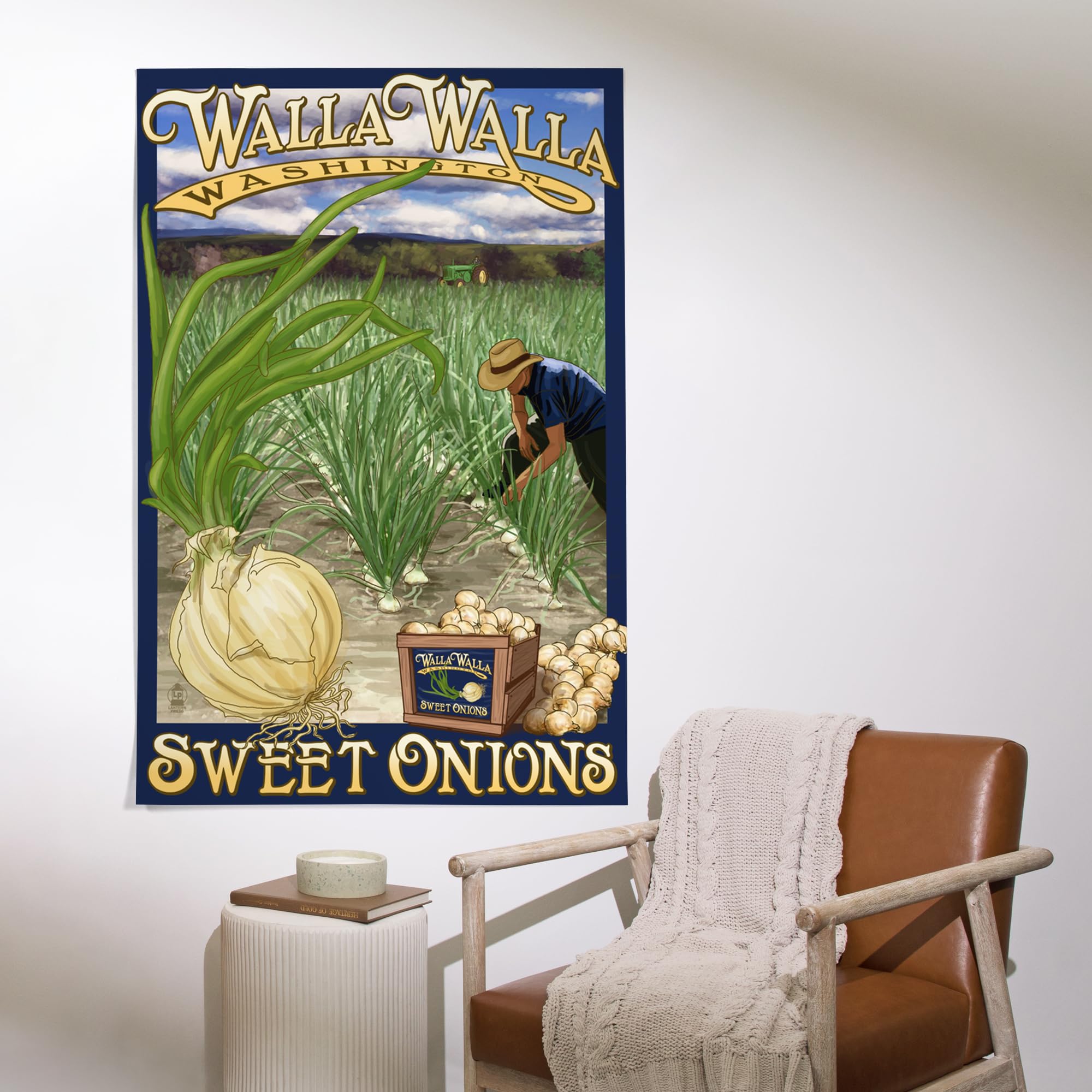 Lantern Press 36x54 Inch Giclee Art Print - Walla Walla Sweet Onions Washington Landscape Wall Decor | Perfect for Living Room, Bedroom & Office Artwork