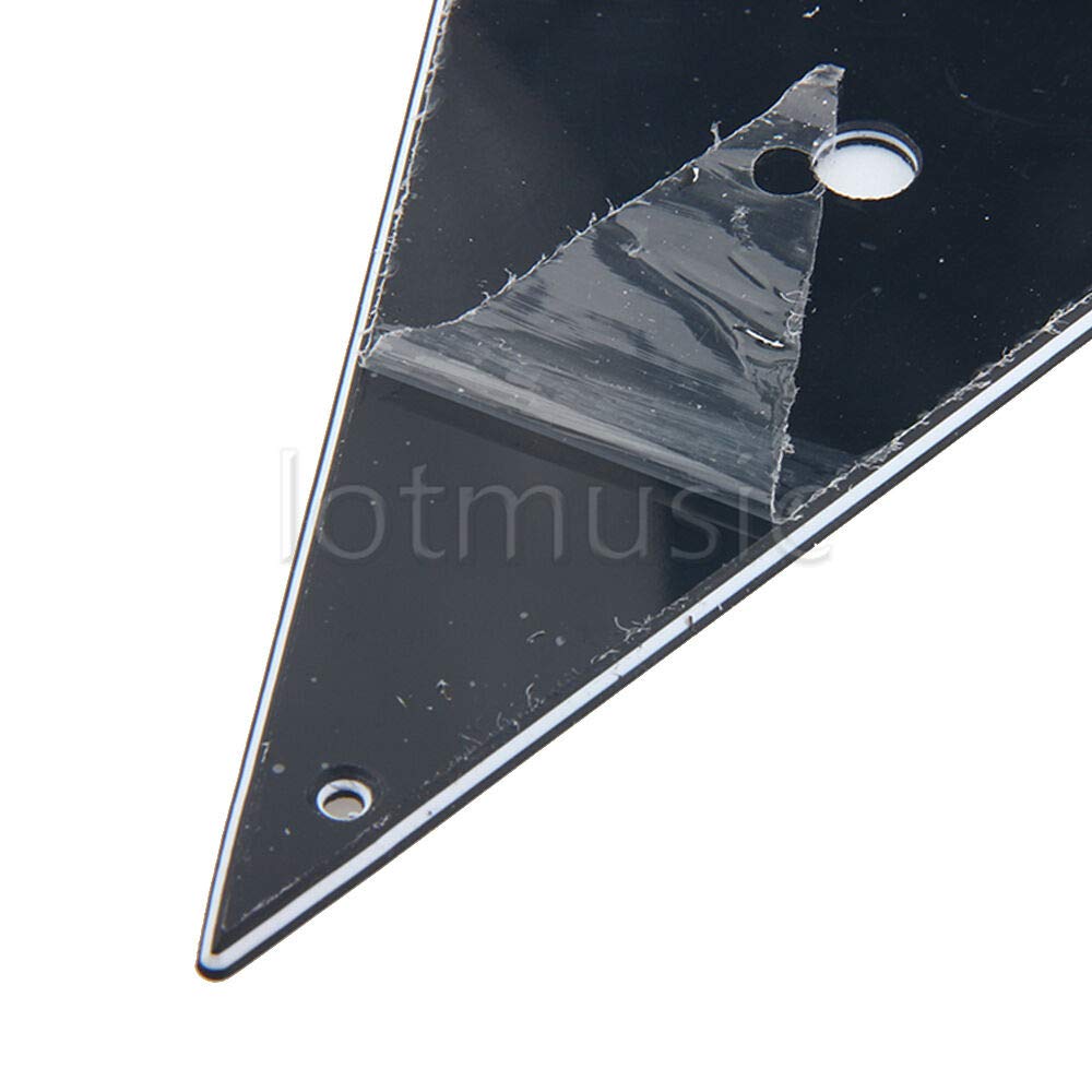 Electric Guitar Pickguard for Kalamazoo Flying V - 3 Ply Black HH Pickguard Replacement Part | Perfect for DIY Guitar Repair & Customization | Stage & Studio Use