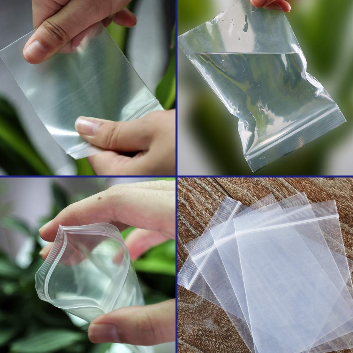 1000 Pack 5x7 Inches Clear Reclosable Zipper Bags - 2 Mil Thick Waterproof Plastic Storage Bags for Jewelry, Crafts & Industrial Use | Durable Zipper Closure for Organizing Small Items
