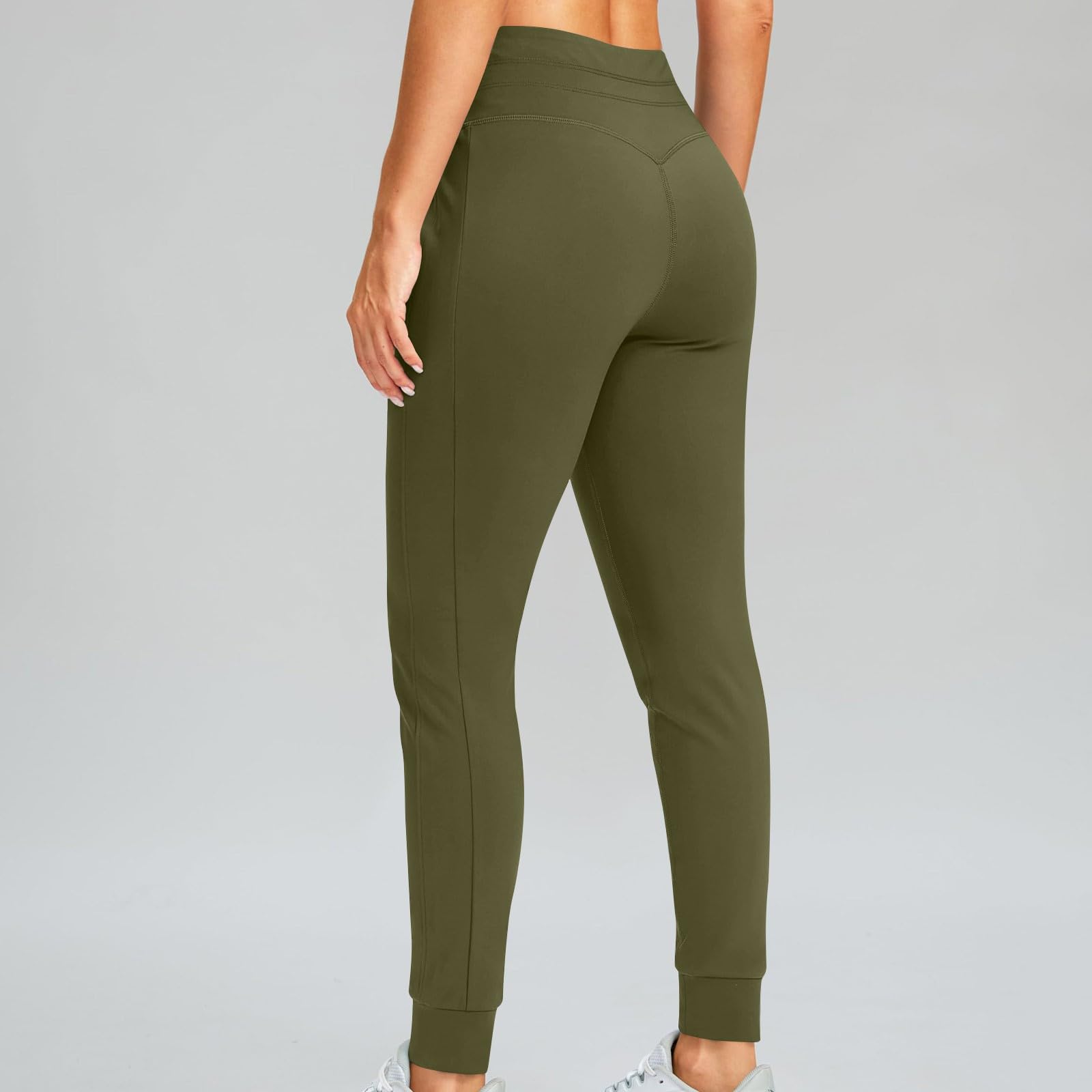 Gumipy Women's High Waisted Joggers with Pockets - Stretchy Drawstring Sweatpants for Yoga, Lounge & Running | Soft Comfy Tapered Pants for Workout, Travel & Casual Wear