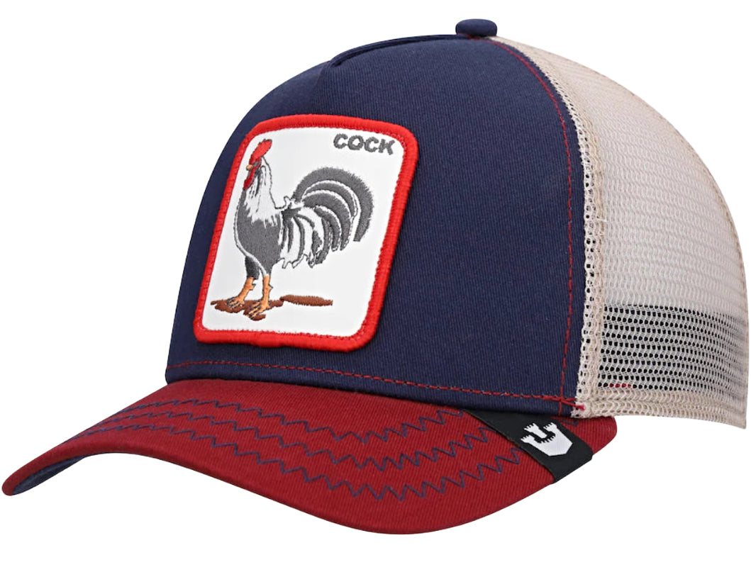 Goorin Bros 'The Cock' Navy Blue Trucker Style Baseball Cap for Men - Stylish & Comfortable Hat for Outdoor Activities, Sports, and Casual Wear