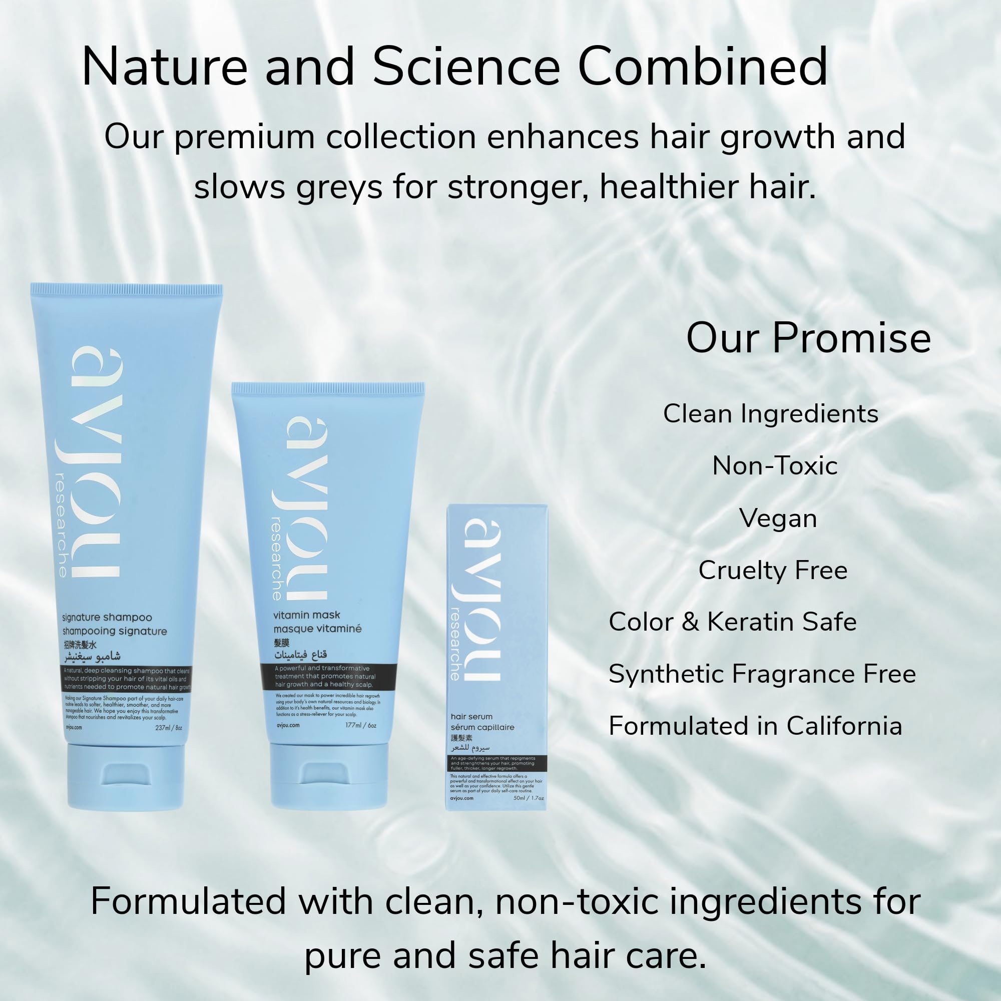 Signature Hair Care Bundle - Nourishing Shampoo, Vitamin Hair Mask & Repairing Serum for Damaged Hair | Salon-Quality Treatment for Dry, Frizzy & Color-Treated Hair at Home