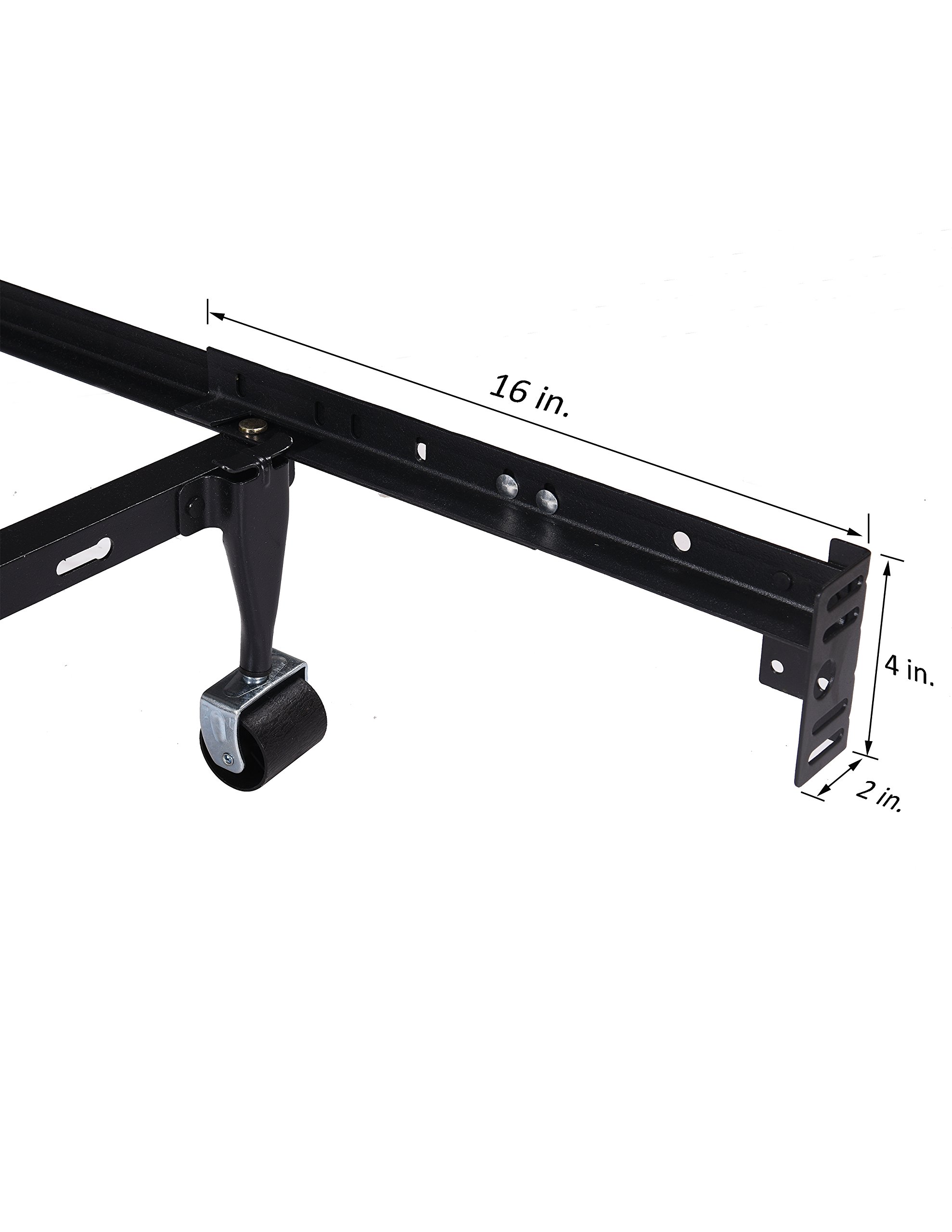 KB Designs Bed Frame Footboard Extension Brackets - Heavy Duty Metal Support for Twin, Full, Queen & King Size Beds - 2 Pack with Installation Hardware - Perfect for Bed Frame Repair and Reinforcement