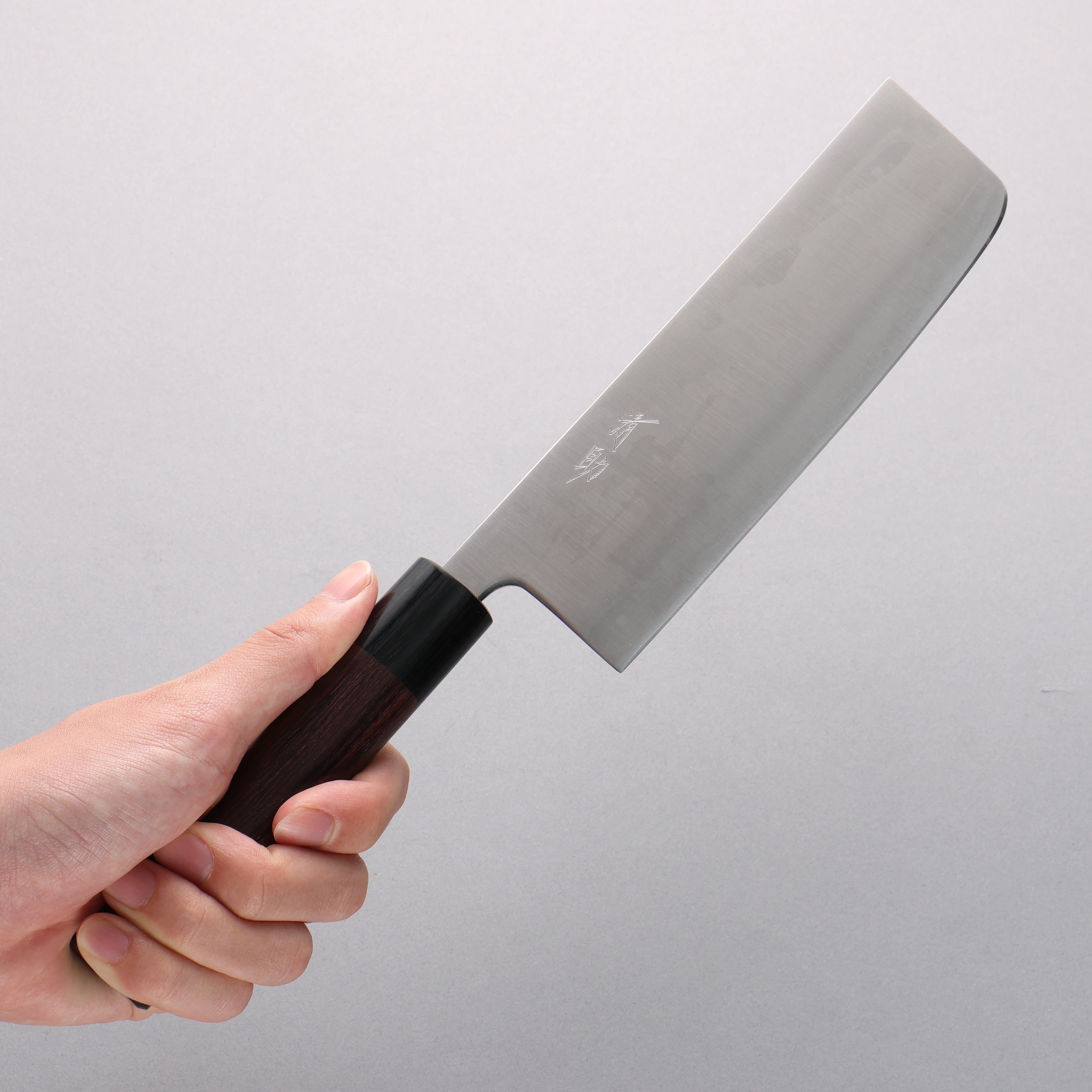 Premium Seisuke Blue Super Nakiri Knife 165mm - Japanese Chef Knife with Rosewood Handle & Black Pakka Wood Ferrule - Perfect for Sushi, Vegetables & Precision Cutting