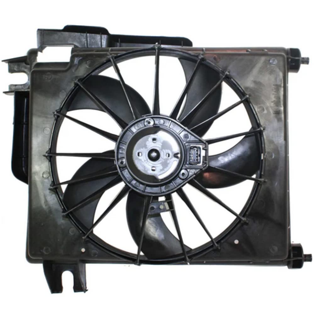 Dodge Ram 1500/2500/3500 A/C Radiator Fan Assembly Replacement (2002-2006) - Compatible with 3.7L, 4.7L, 5.7L, 5.9L Engines - Fits CH3113103, M5093760AA, B5080646AA, S5080647AB - Perfect for Cooling System Repairs & Summer Driving