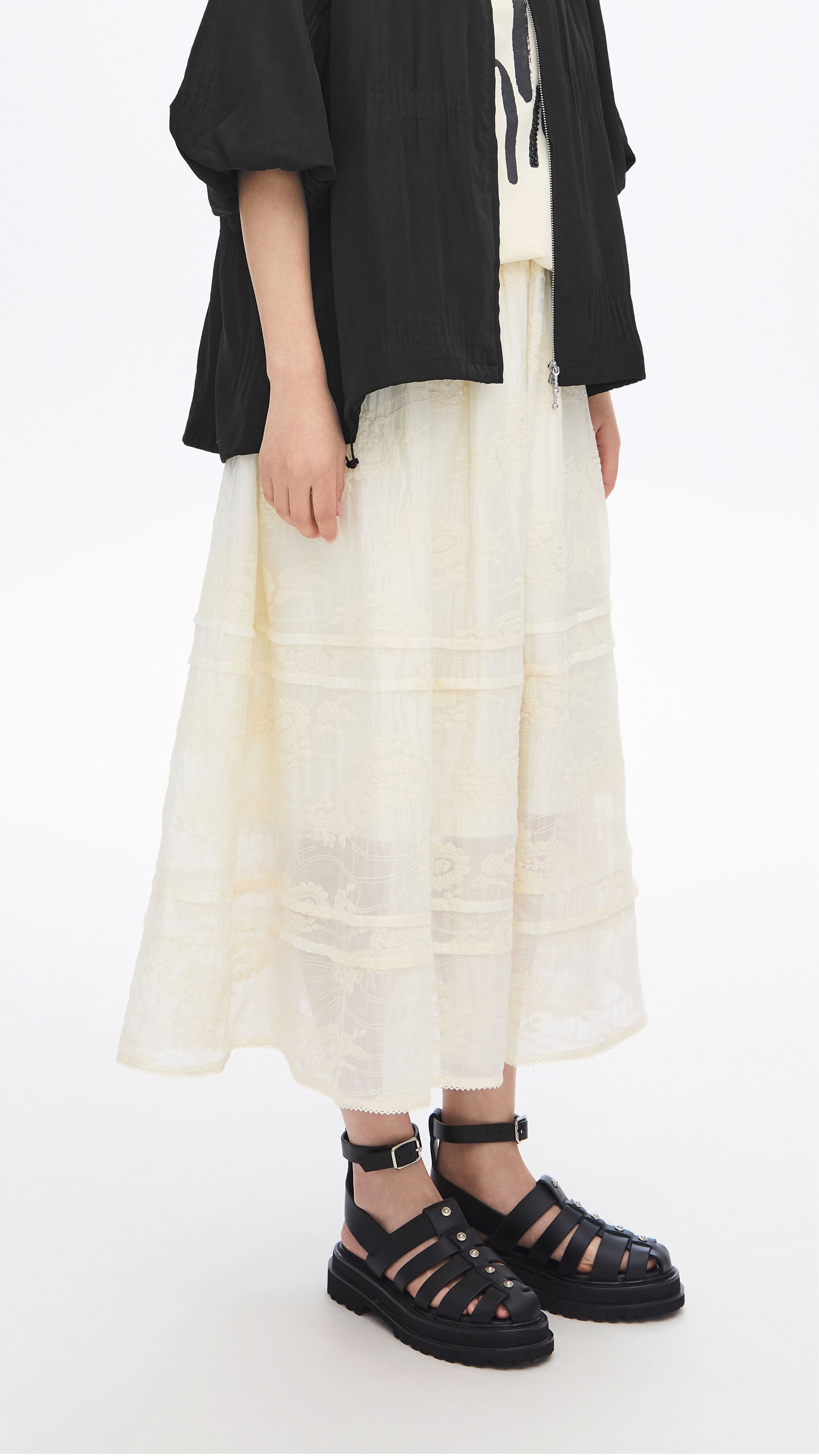 Elegant Floral Embroidery Skirt for Women - Boho Summer Maxi Skirt with Handmade Detailing | Perfect for Beach, Vacation, and Casual Outings