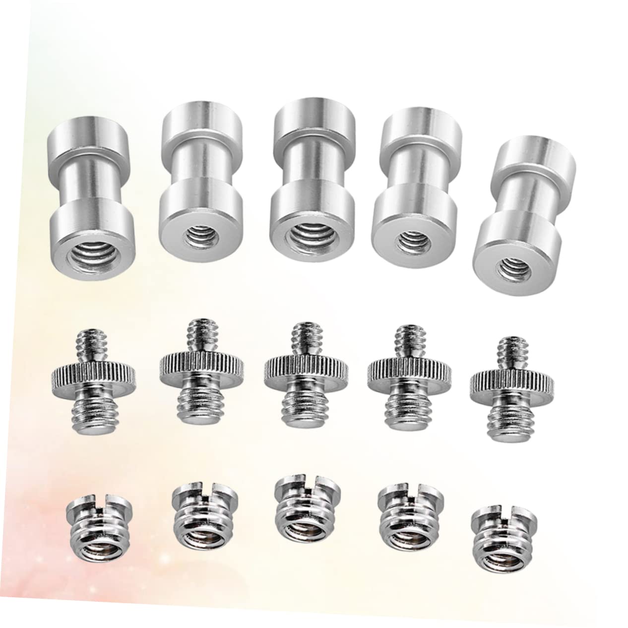 **HOMSFOU Metal Camera Tripod Screw Adapter - 3-Piece Set for Light Stands, Mounts & Accessories - Perfect for Photography, Videography & Studio Lighting**