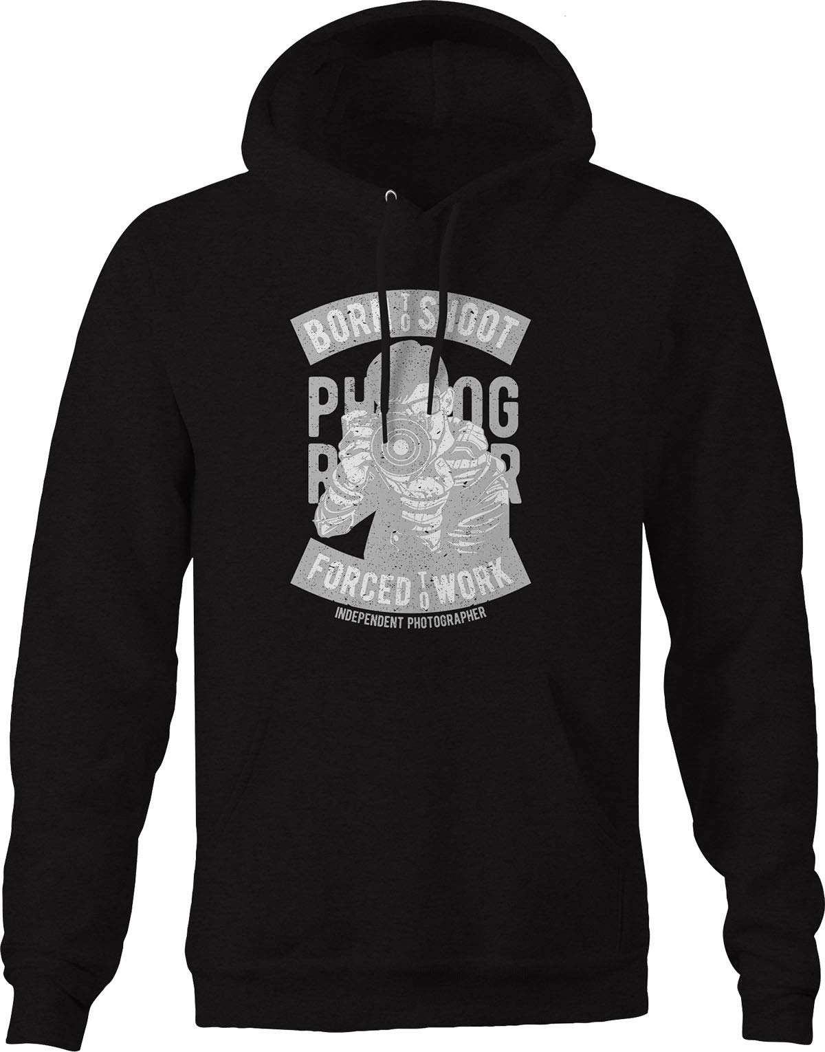 Born to Shoot Forced to Work Photography Sweatshirt for Men - Small Dark Grey - Perfect for Photographers, Camera Enthusiasts & Creative Professionals