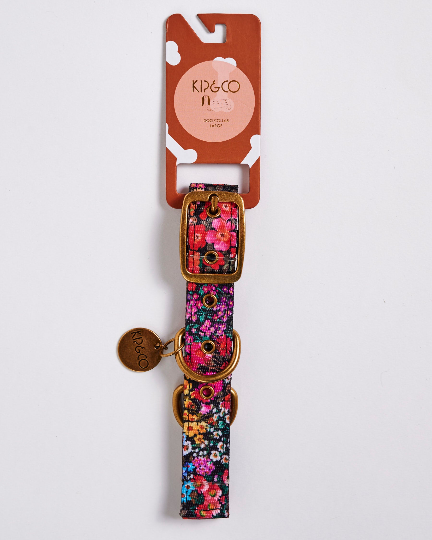 Forever Floral Black Dog Collar - Adjustable Pet Collar with Durable Nylon & Floral Pattern for Small Medium Large Dogs - Perfect for Walks, Training & Everyday Wear