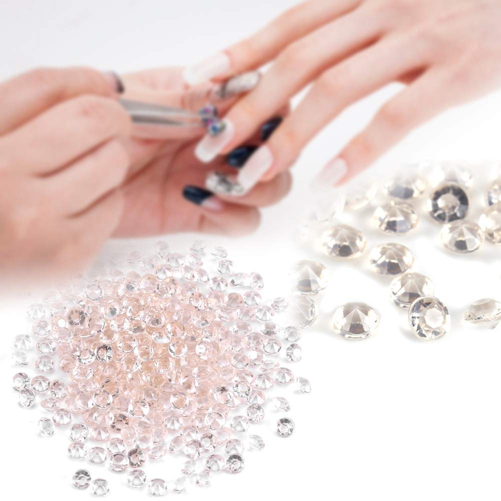 1000Pcs 4.5mm Clear Pink Acrylic Beads for Vase Filler, Wedding Party Decor, Bridal Shower, DIY Crafts - Sparkling Acrylic Rhinestones for Centerpieces, Table Scatters, Gift Wrapping & Home Decoration