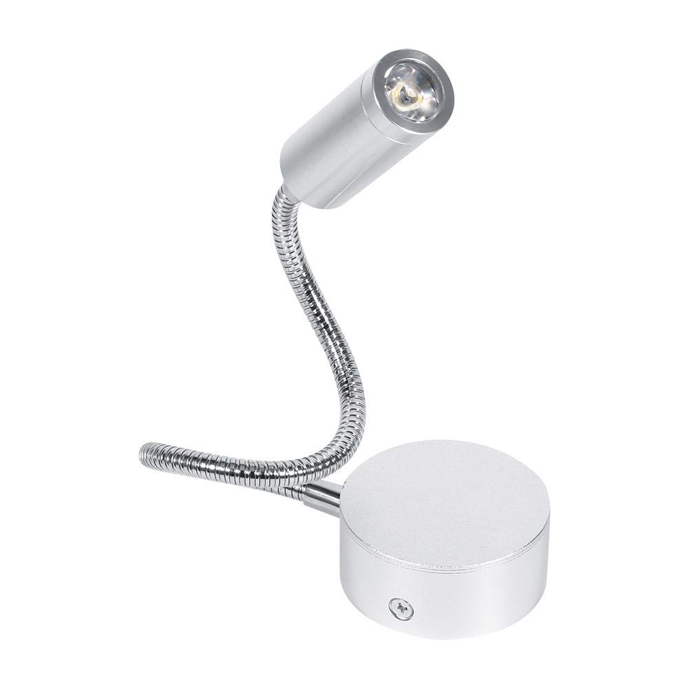 Ymiko LED Reading Lamp - Wall Mounted Bedside Light with Flexible Gooseneck, 1W Warm White - Perfect for Night Reading, Study, Office Work & Bedroom Lighting