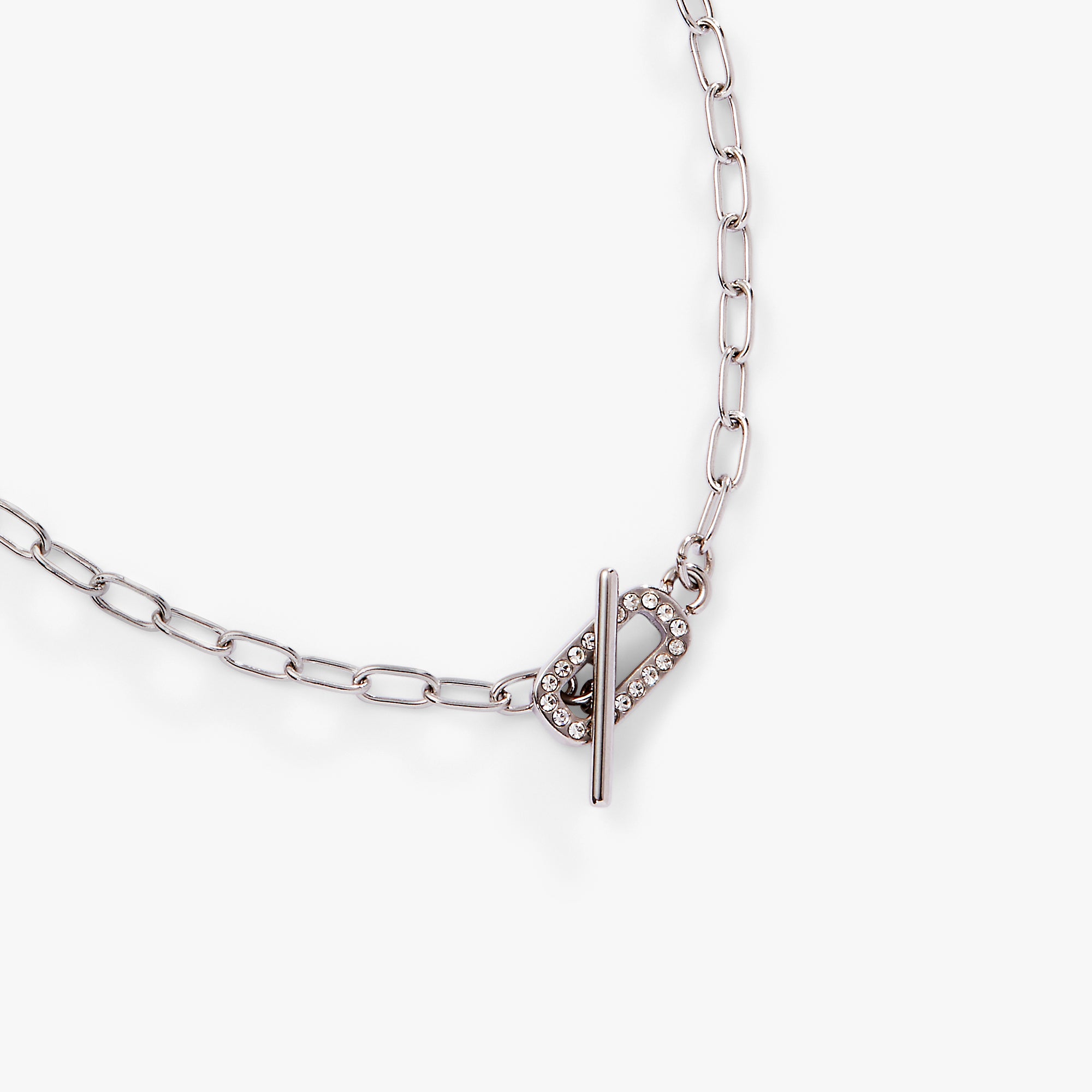 Elegant Crystal Pave Toggle Necklace for Women - Sparkling Fashion Jewelry Gift for Party, Wedding & Evening Occasions