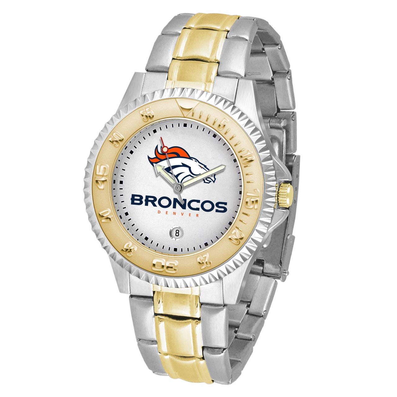 Game Time NFL Men's Two-Tone Competitor Wrist Watch - White, One Size - Perfect for Football Fans, Game Day & Sports Enthusiasts