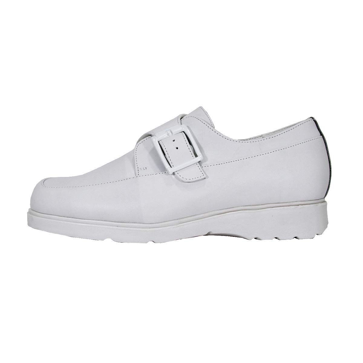 24 Hour Comfort Tom Men's Wide Width Adjustable Buckle Leather Shoes - Premium Comfort for Work, Travel & Everyday Wear