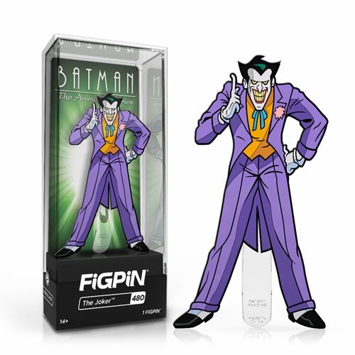 DC Batman The Animated Series: The Joker Collectible Enamel Pin - FiGPiN Official Licensed Merchandise [480] - Perfect for Cosplay, Conventions & Superhero Fans