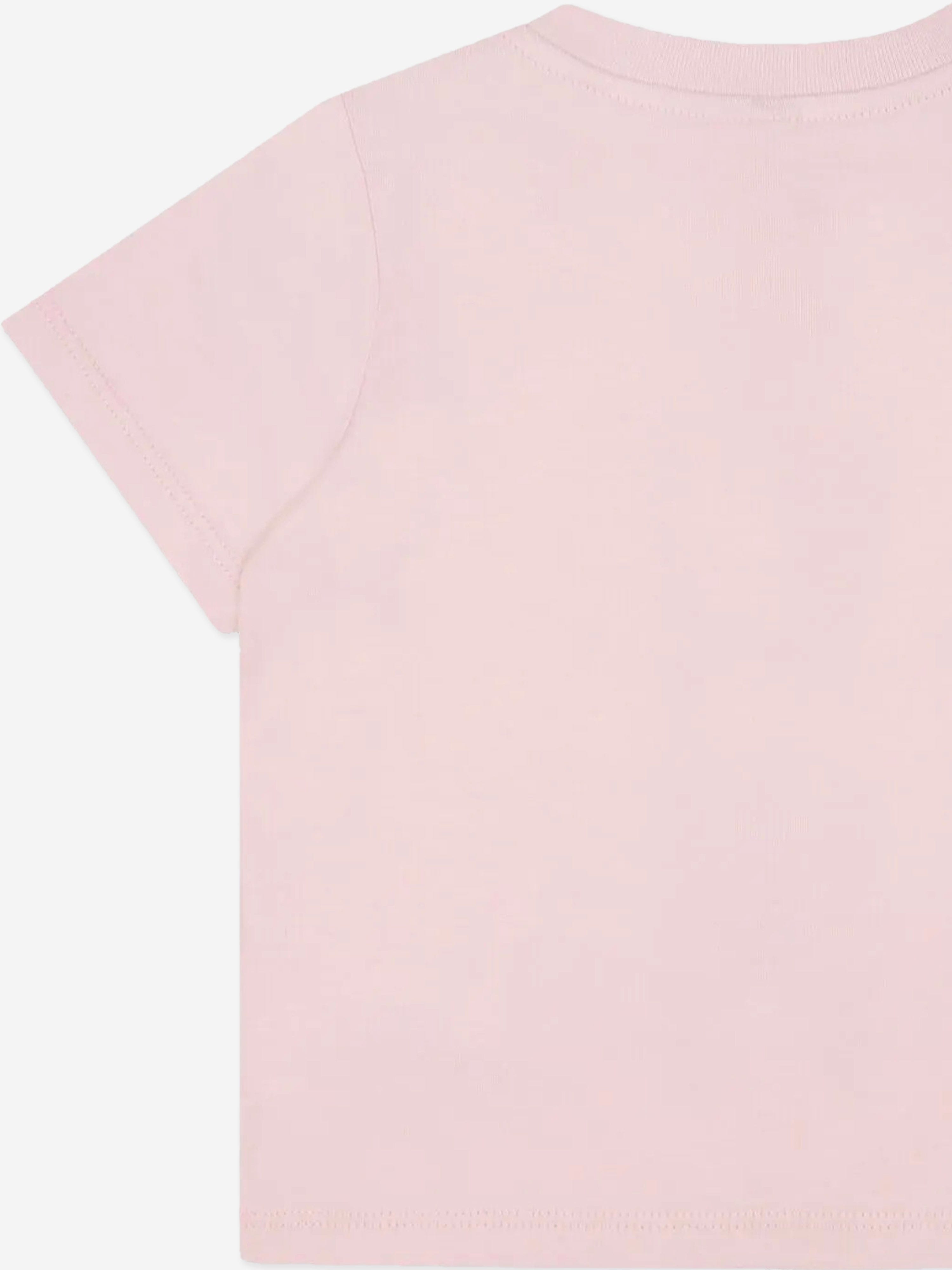 Adorable Pink Ice Cream Logo Baby Girls T-Shirt - Soft Cotton Cute Toddler Tee for Playdates & Summer Outfits