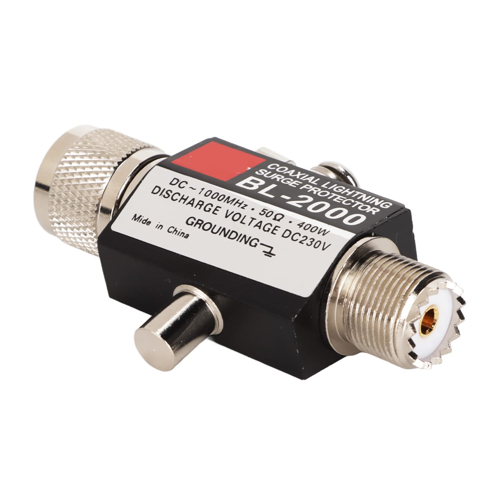 400W Coaxial Lightning Surge Protector - PL259 Female to Male Connector for Antenna & Cable TV Protection | Weatherproof Lightning Arrestor for Home, Office & Outdoor Use