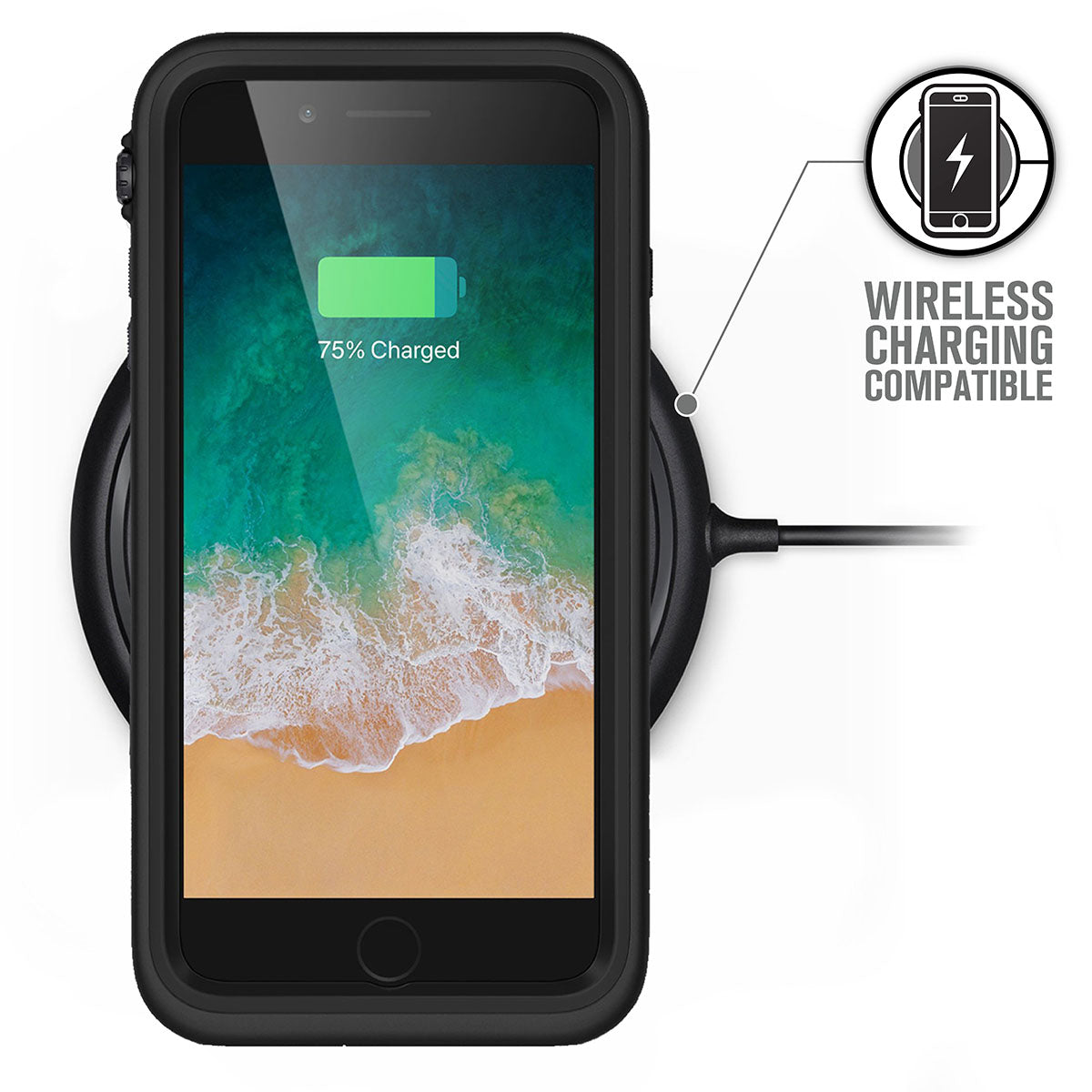 Waterproof Case for iPhone 8 Plus/7 Plus - Shockproof & Dustproof Protection for Swimming, Beach, Outdoor Activities