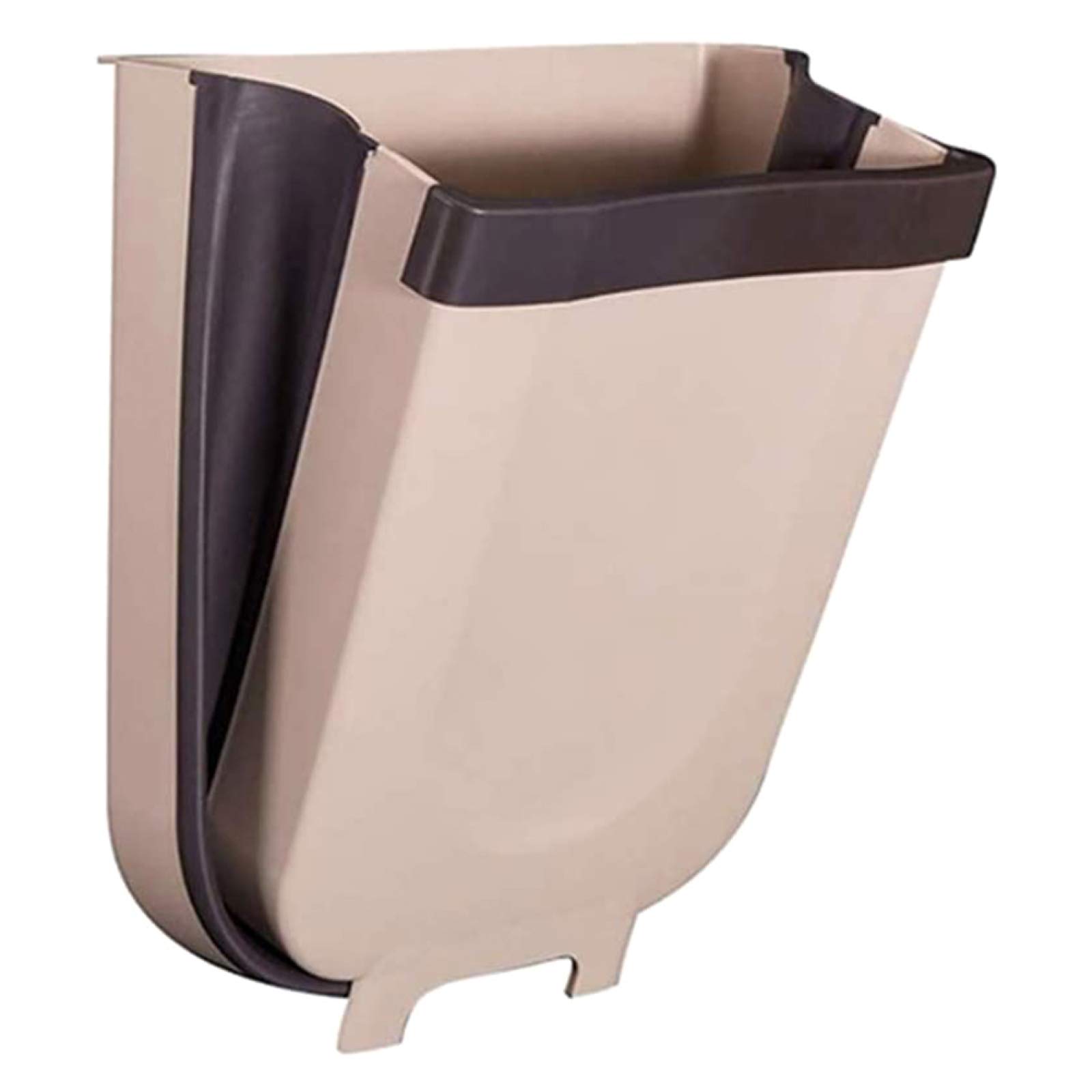 IADZ Wall Mounted Folding Trash Can - Space Saving Household Garbage Bin for Kitchen, Bathroom, Car & Office Use - Perfect for Under Sink, Coffee Station & Small Spaces