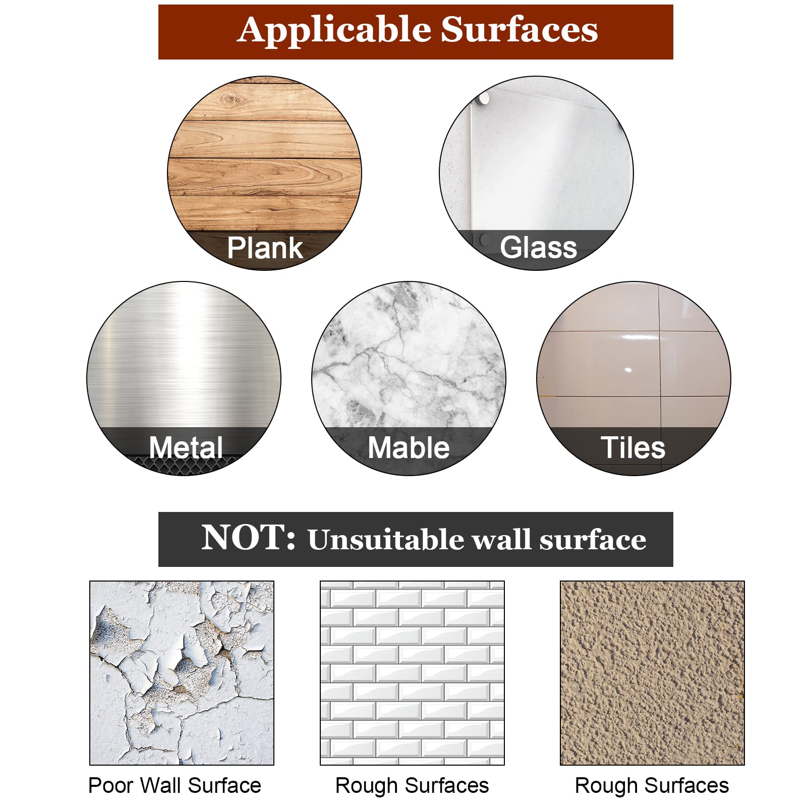 3-Chamber Refillable Shampoo Dispenser for Shower Wall - 17oz No-Drill Bathroom Organizer with 3 Hook Brackets & 6 Label Stickers (Brown) - Perfect for Bathroom, Gym, Spa, and RV Shower Organization