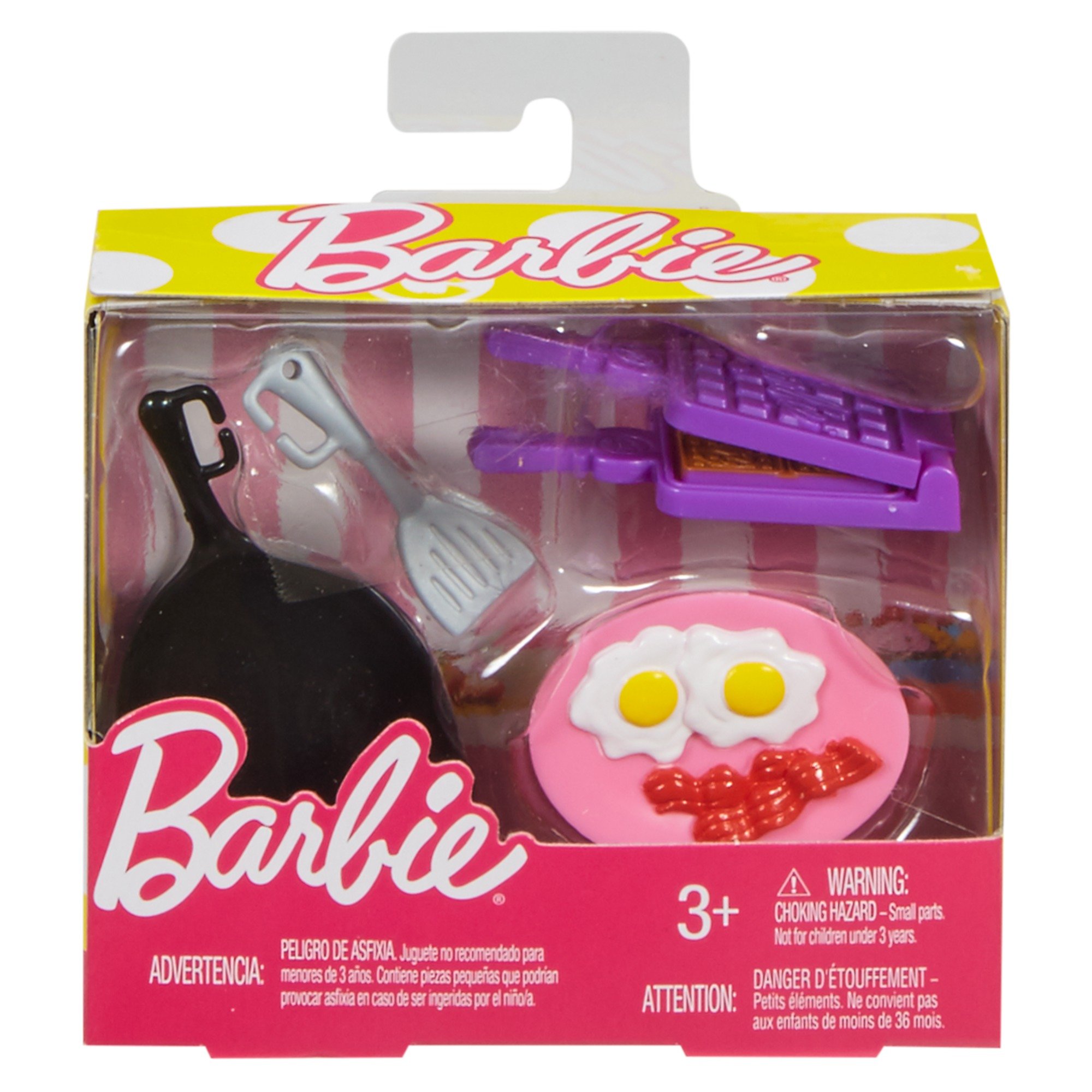 Barbie Breakfast Accessory Set - Miniature Kitchen Playset with Plates, Cups & Utensils for Dolls - Perfect for Pretend Play, Tea Parties & Dollhouse Scenes