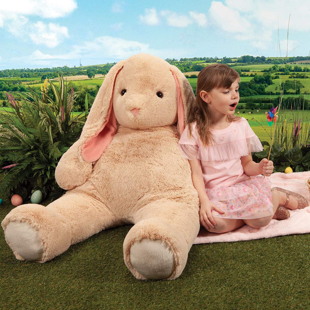 **Vermont Teddy Bear Giant Bunny Stuffed Animal - 4 Ft Large Plush Rabbit Toy for Kids & Adults, Soft Huggable Easter Gift for Bedroom Decor, Nursery, or Cuddling - Giant Cuddle Collection**