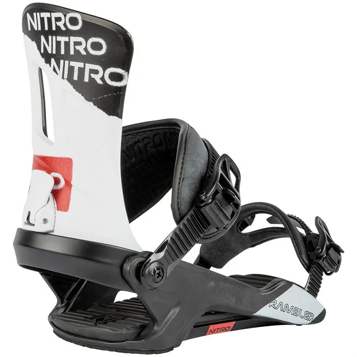 2024 Nitro Rambler Men's Snowboard Bindings - Lightweight & Durable for All-Mountain Riding & Freestyle Snowboarding