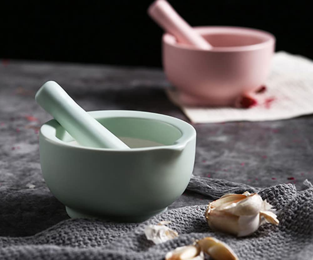 123Arts 3.5-Inch Ceramic Mortar and Pestle Set - Colorful Pill Crusher & Spice Grinder for Kitchen, Pharmacy, and Herbal Use | Perfect for Grinding Spices, Crushing Pills, and Mixing Herbs