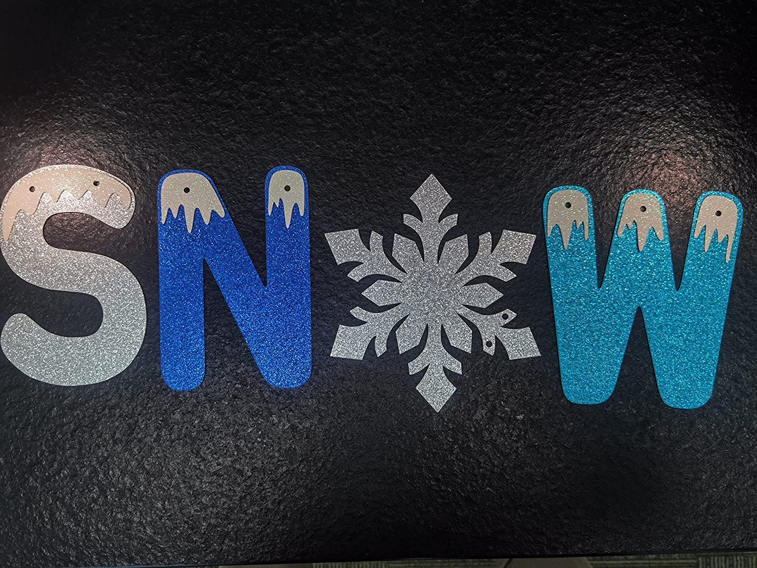 Let It Snow Banner with Snowflake Garland - Christmas Winter Party Decorations for Home, Office & Holiday Events - Perfect for Fireplace, Wall & Door Decor