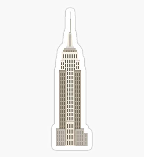 Empire State Building Sticker Decal - Waterproof Vinyl for Cars, Trucks, Laptops, Walls & Windows - Perfect for Home Decor, Office, School & Personalization