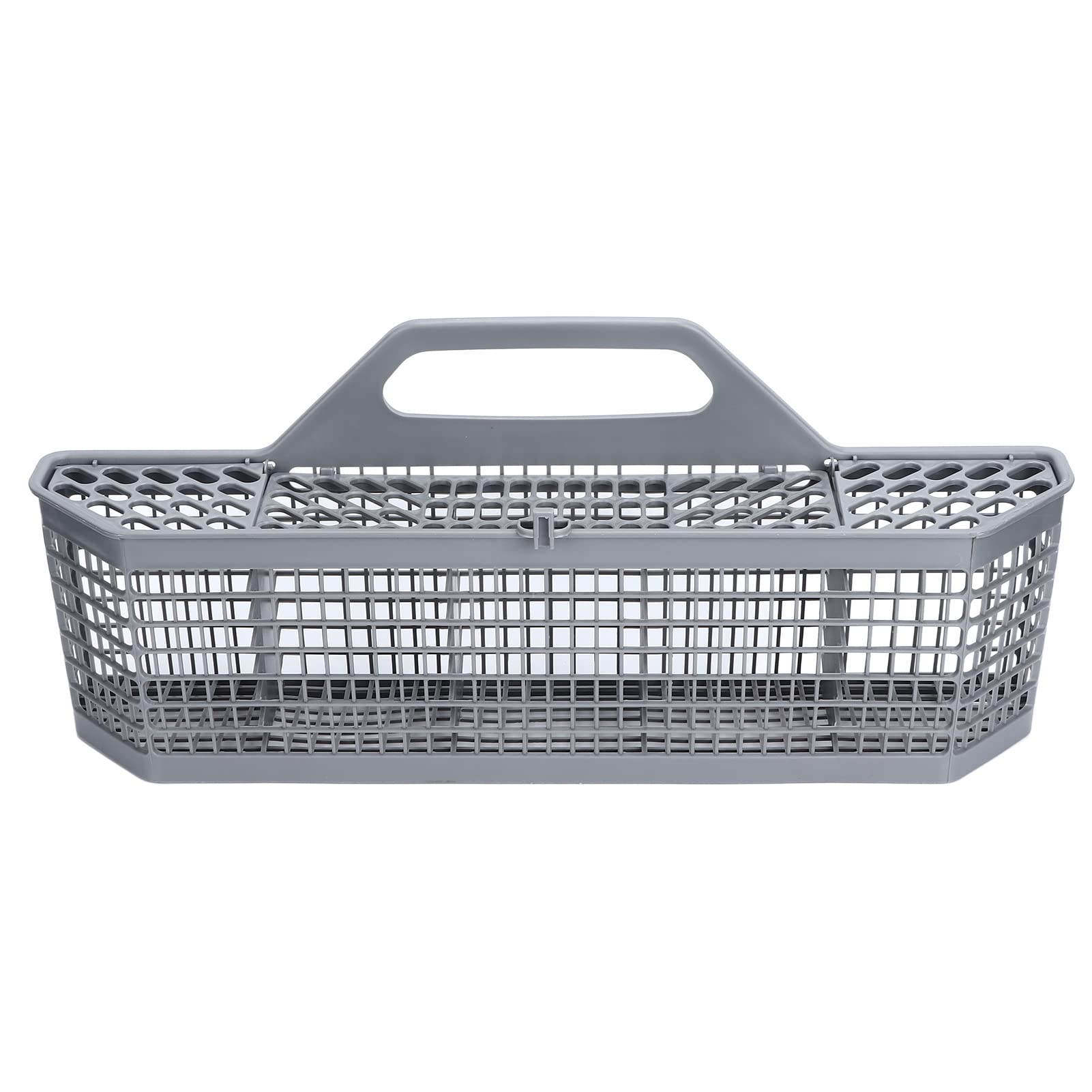 Universal Dishwasher Cutlery Basket - Plastic Silverware Organizer with Detachable Handle for Spoons, Forks & Knives - Space-Saving Dishwasher Storage Box for Kitchen Utensils (Perfect for Small Kitchens & RVs)