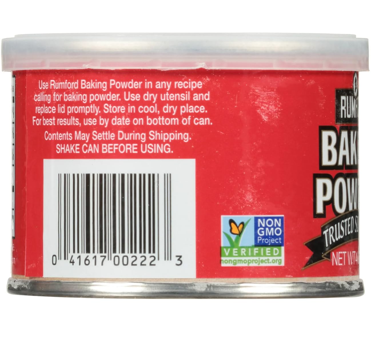 Moofin Rumford Double Acting Baking Powder, 4 oz (Pack of 2) - Aluminum Free Baking Powder for Light & Fluffy Cakes, Muffins, Pancakes - Includes Golden Stainless Steel Spoon - Perfect for Home Baking & Pastry Making