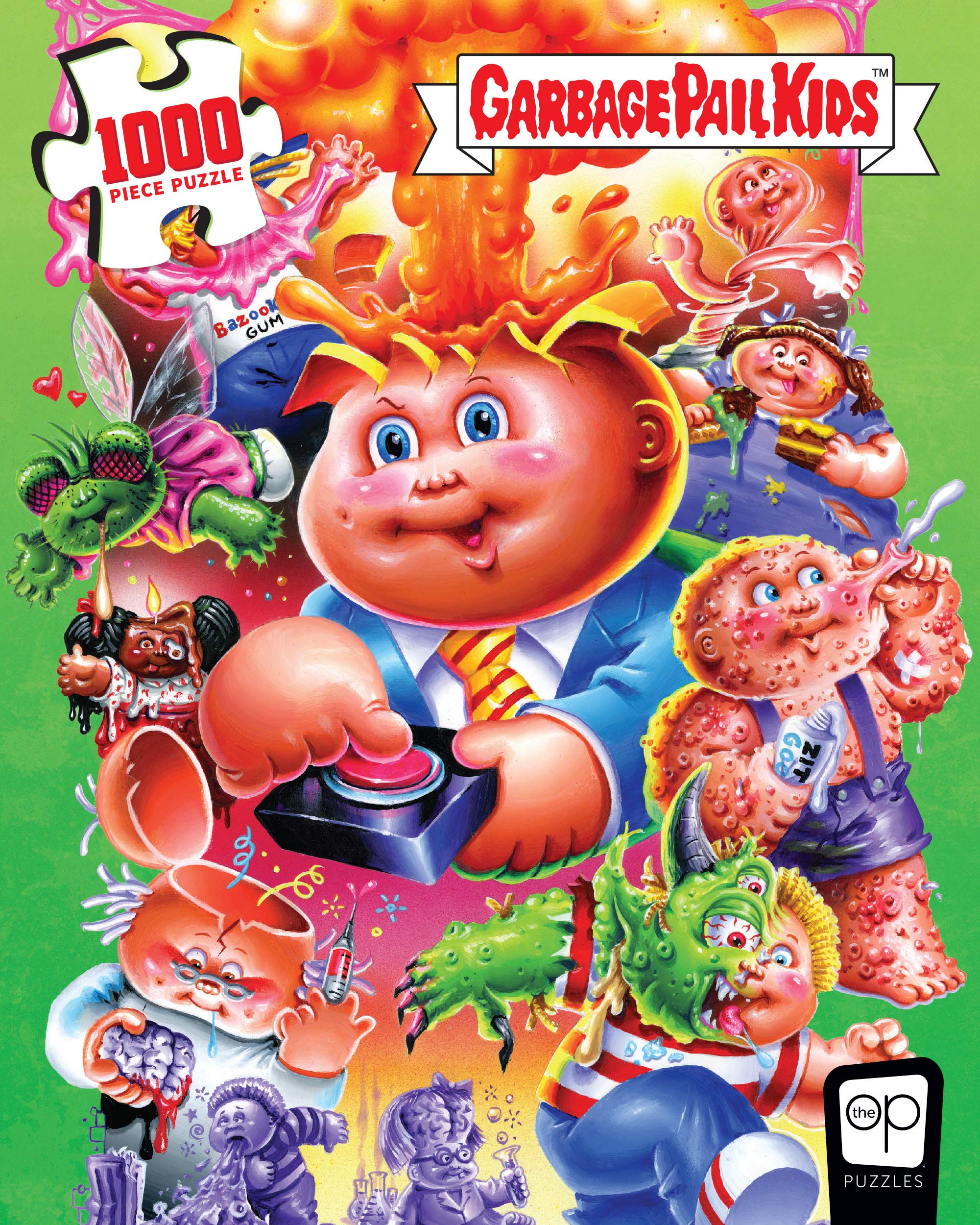 Garbage Pail Kids 1000 Piece Jigsaw Puzzle - 35th Anniversary Collectible Puzzle with Original GPK Characters | Officially Licensed Garbage Pail Kids Merchandise | Perfect for Puzzle Enthusiasts and GPK Fans | Great for Family Game Nights and Collectors Display