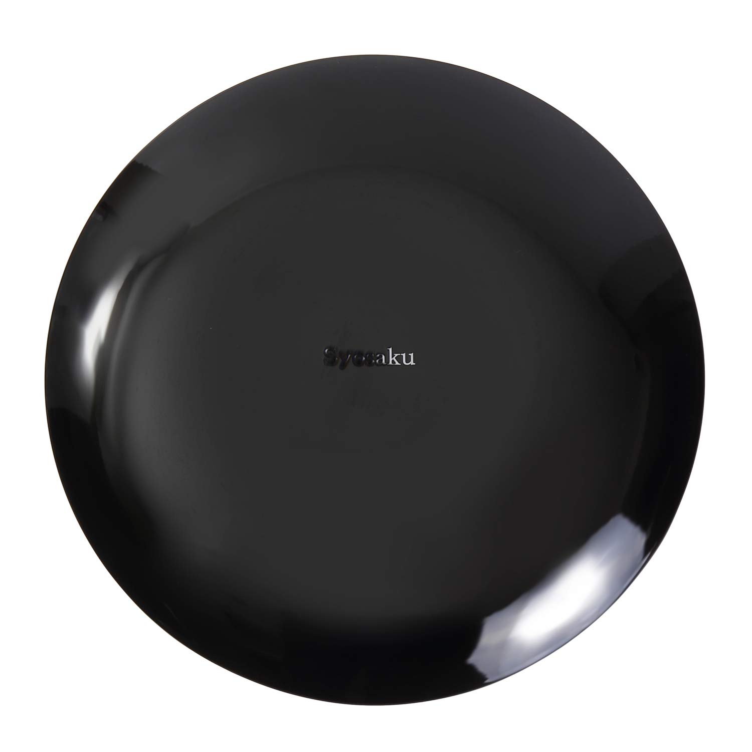 Japanese Urushi Glass Flat Dinner Plate 11-inch - Elegant Jet Black with Gold Leaf Design, Dishwasher Safe - Perfect for Fine Dining, Wedding Receptions & Upscale Dinner Parties