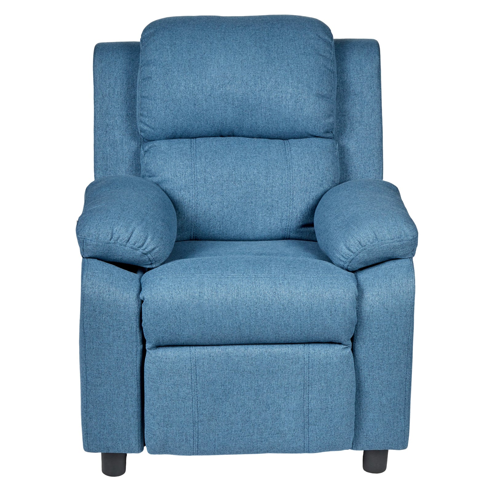 4-Piece Erika Navy Blue Recliner Sofa Set - Comfortable Lounge Armchair for Adults - Perfect for Living Room, Home Theater & Relaxation Spaces