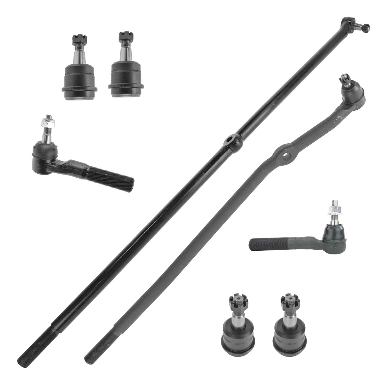 2000-2002 Dodge Ram 2500/3500 Front Steering & Suspension Kit - Ball Joint, Drag Link, Tie Rod Replacement - Perfect for Off-Roading & Heavy-Duty Towing
