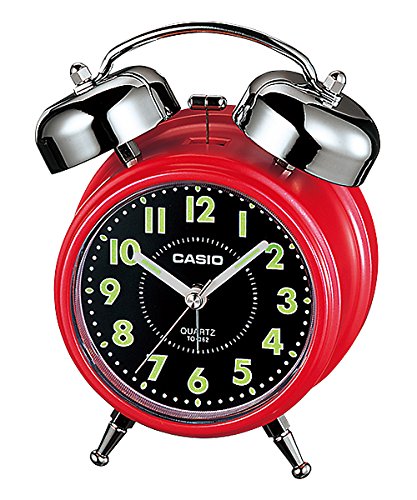 Casio TQ362-4A Snooze Alarm Clock with Quartz Movement - Desktop Digital Alarm Clock for Bedroom, Office, and Home Use