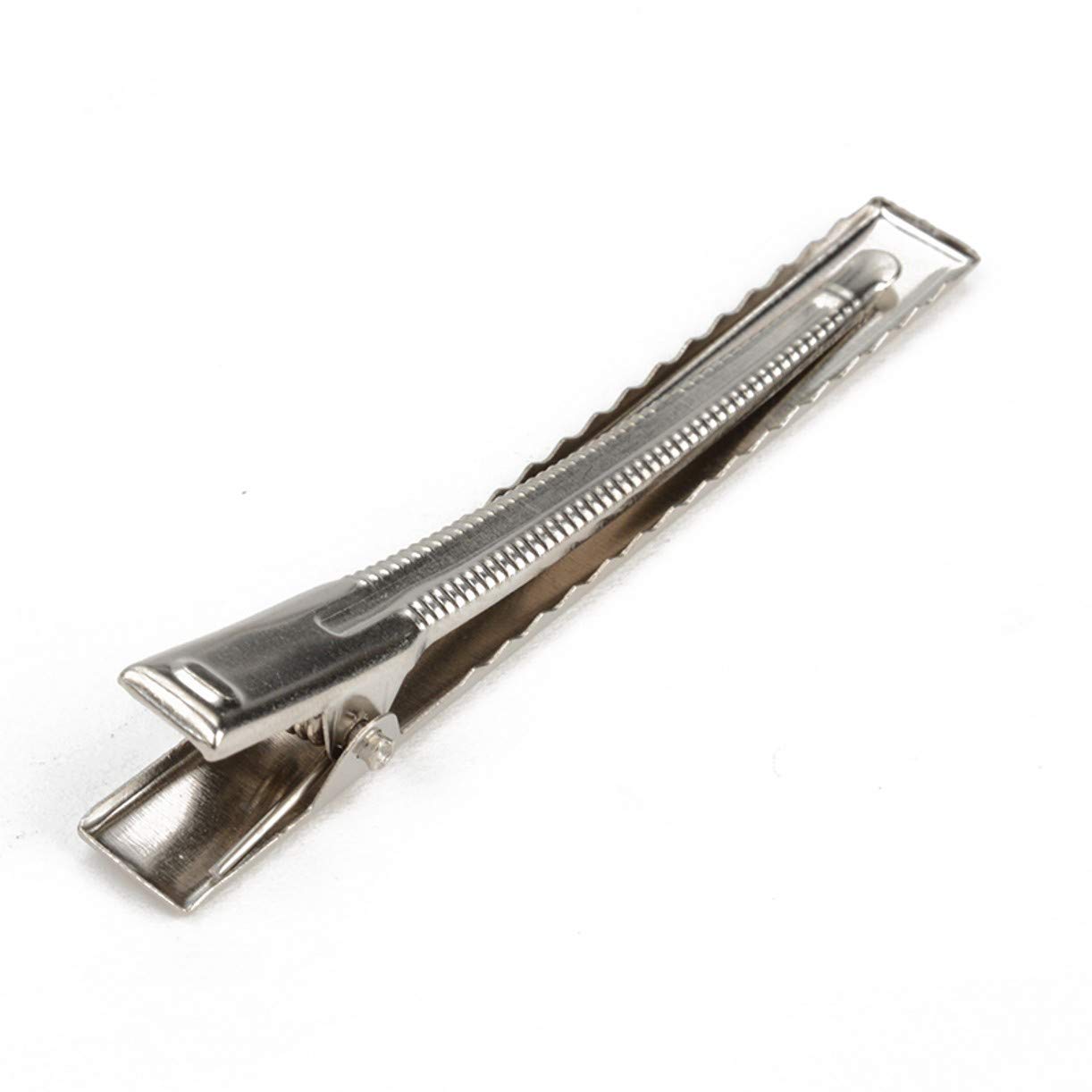 Zhongjiuyuan 300PCS (4.6cm) Metal Hair Alligator Clips - DIY Barrettes, Teeth Hair Clips, Flat Single Prong Clips for Styling, Braiding, Extensions & Salon Use - Perfect for Hairdressing, Cosplay & Craft Projects