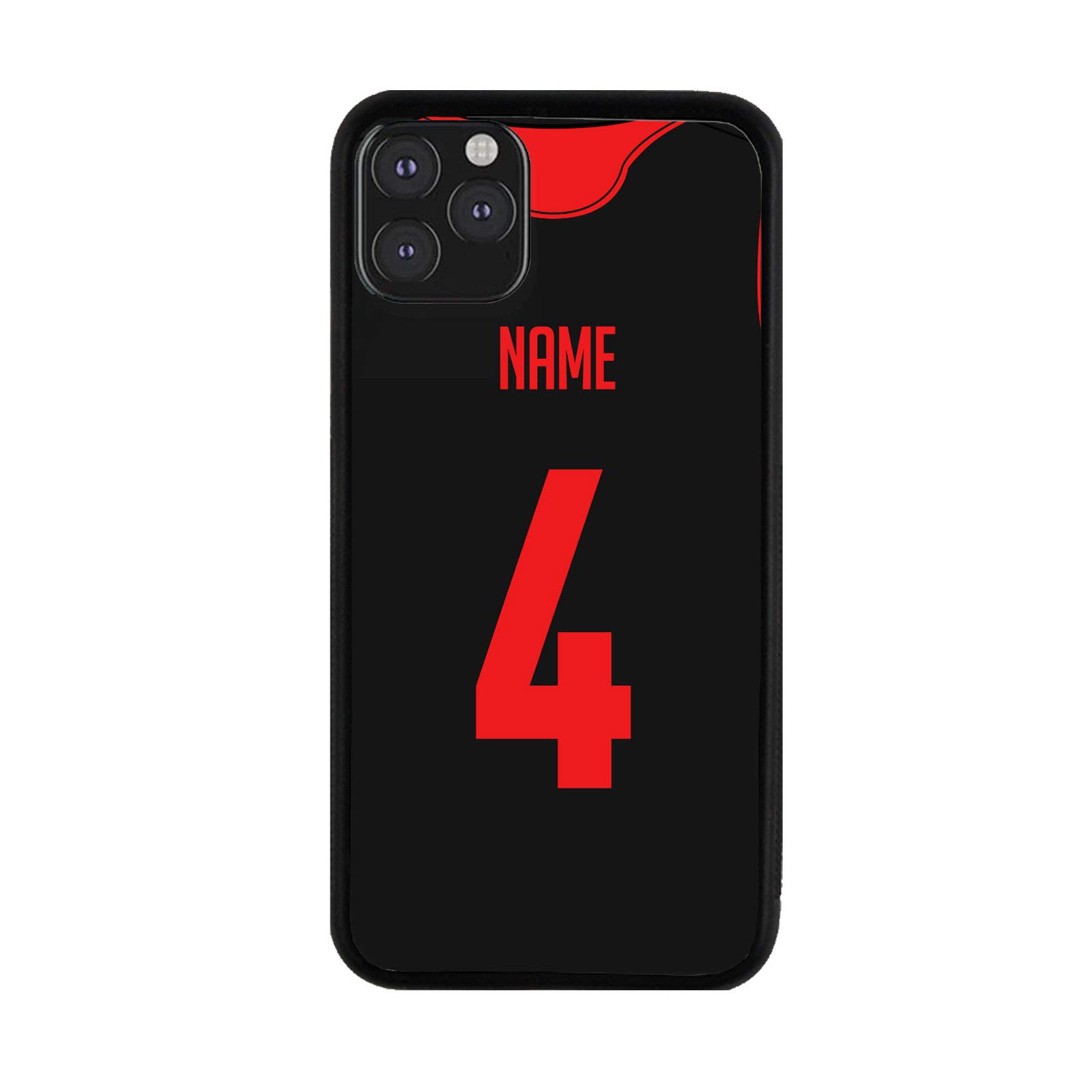 Custom Name Basketball Jersey Rubber Phone Case for iPhone 12 & iPhone 12 Pro - Personalized Sports Design - Perfect for Basketball Fans, Team Players & Gift Giving