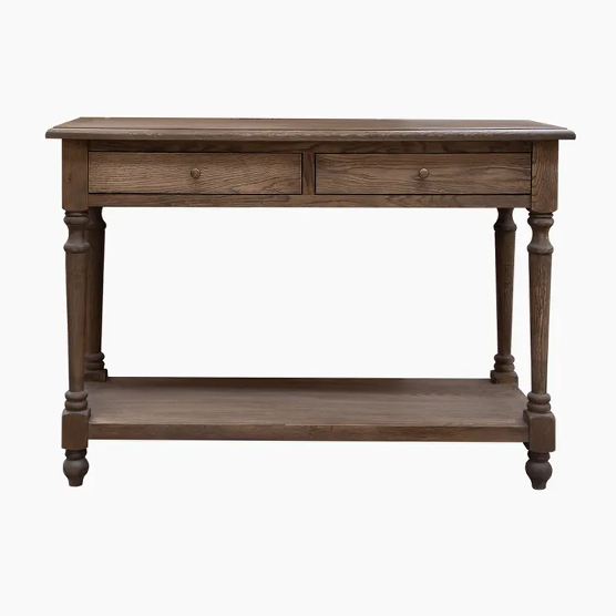 Cooper Console - Vintage Style Wooden TV Stand with Storage Shelves for Living Room, Bedroom & Home Theater Setup