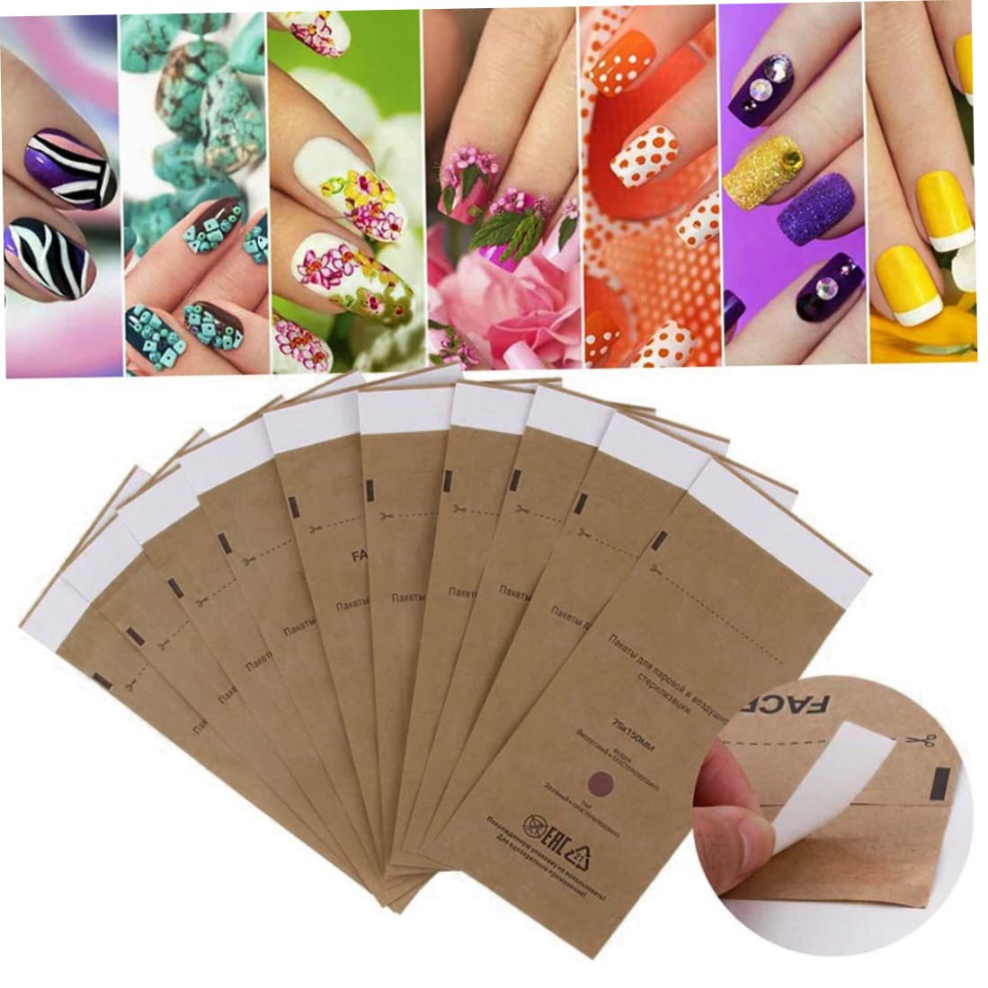Disposable Microwave Sterilizer Bags for Nail Tools & Gel Equipment | Reusable Sterilization Pouches for Cosmetic Accessories | Perfect for Salon, Spa & Home Use