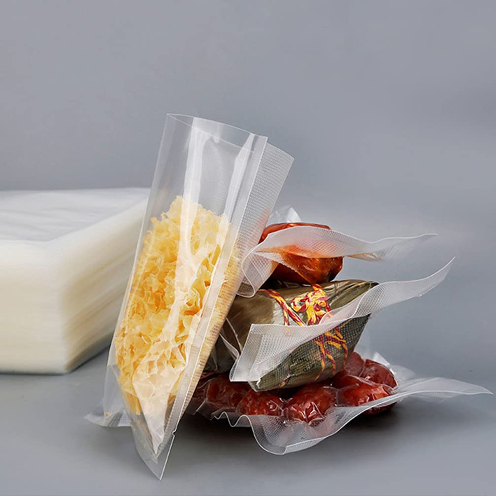 Hemoton 100-Piece Transparent Vacuum Sealer Bags Set - Airtight Food Storage Bags for Freezer, Fridge & Meal Prep | Perfect for Vacuum Sealing Fruits, Vegetables & Leftovers