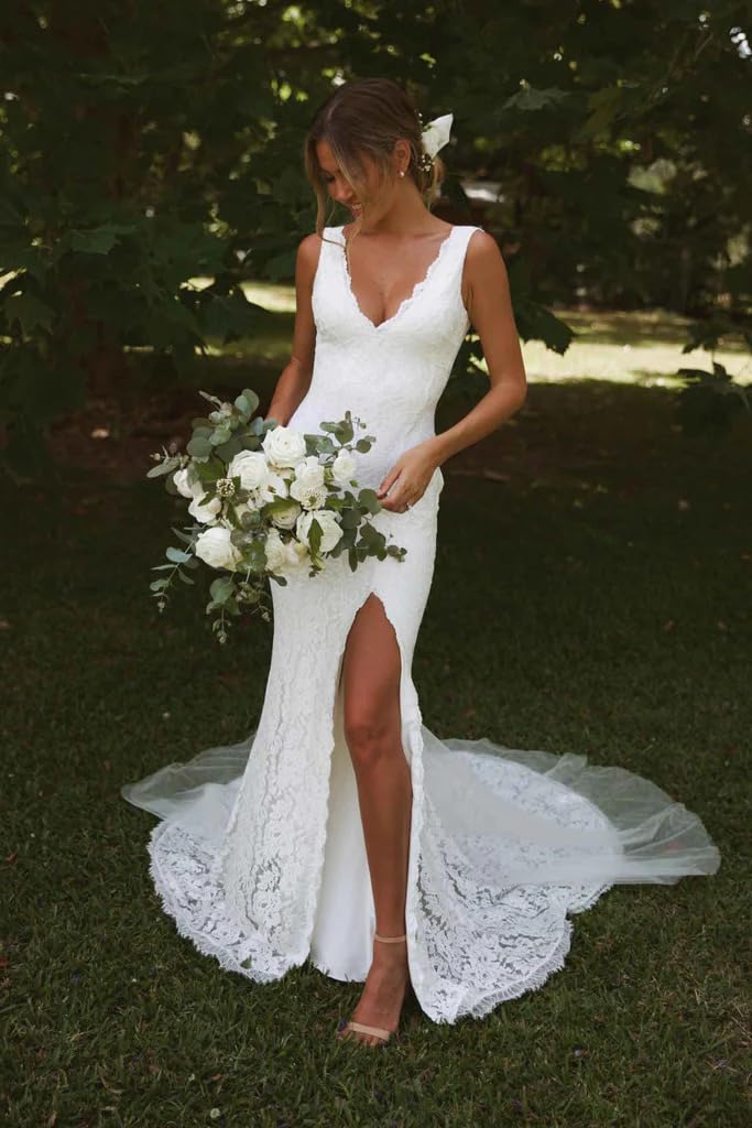 Elegant Lace Appliques Tulle A-Line Wedding Dress for Bride | BOLENSYE Bridal Gown for Women | Perfect for Church Ceremony, Beach Wedding & Formal Reception