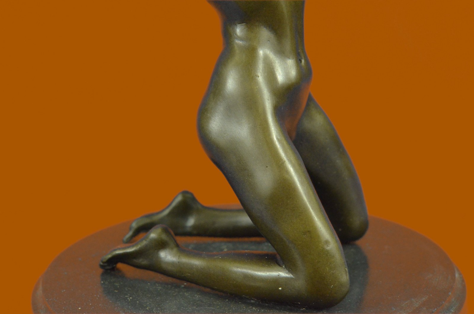 Handmade Museum-Quality Bronze Sculpture Bookend - Naked Girl Statue for Bookshelves & Home Decor | Perfect for Office, Library, and Gift Giving