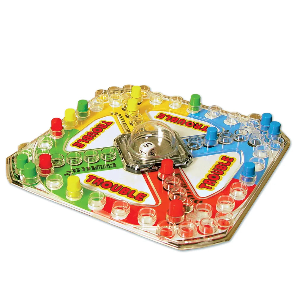 Classic Trouble Board Game - Fun Family Game Night Activity for Kids & Adults - Perfect for Parties, Travel & Indoor Entertainment