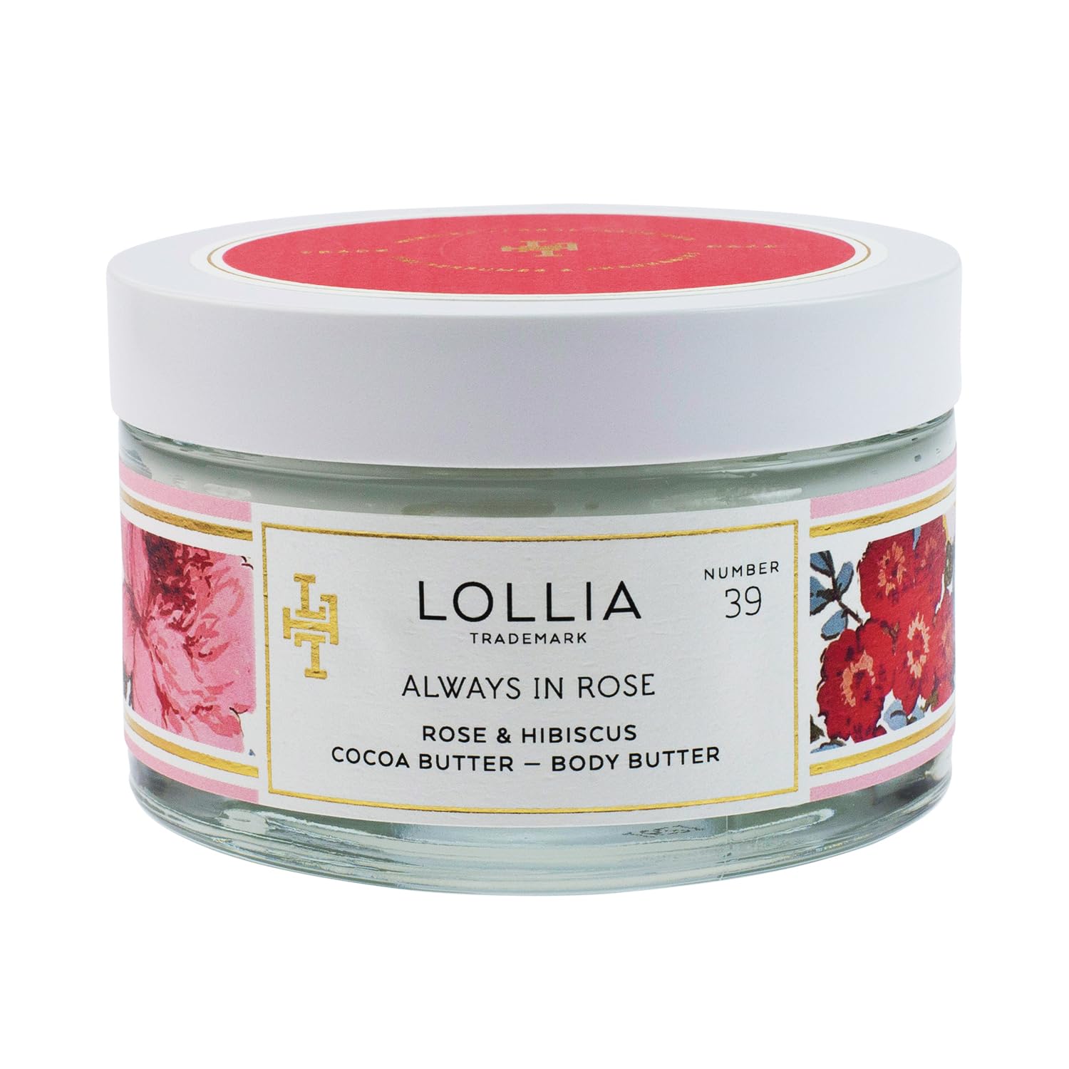 Lollia Always In Rose Whipped Body Butter - Luxurious Hydrating Moisturizer for Dry Skin | Perfect for Daily Use & Gift Giving