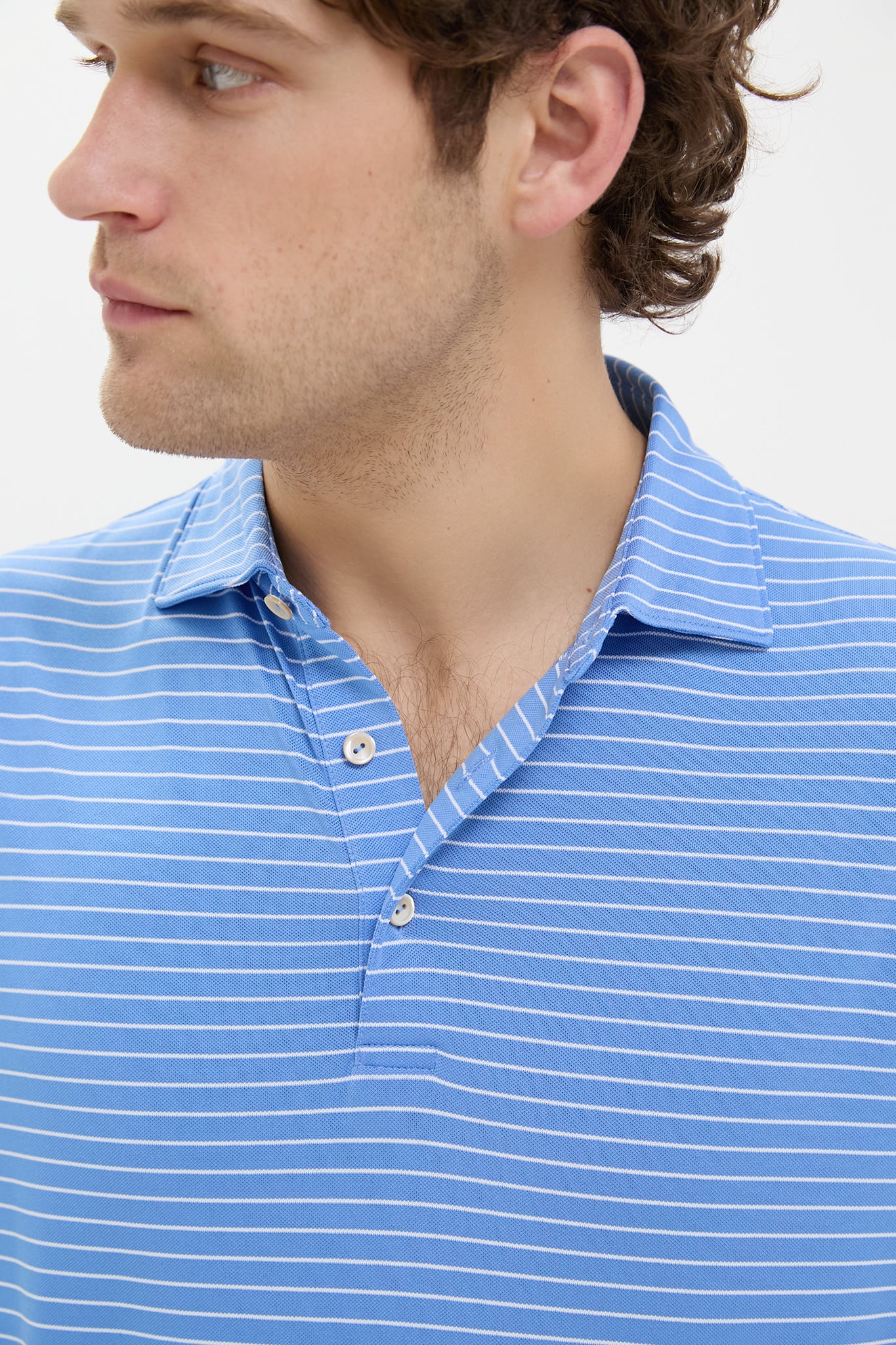 Blue Sea Winston Performance Mesh Polo Shirt for Men - Breathable Quick-Dry Golf & Casual Wear - Perfect for Outdoor Sports, Work & Everyday Comfort