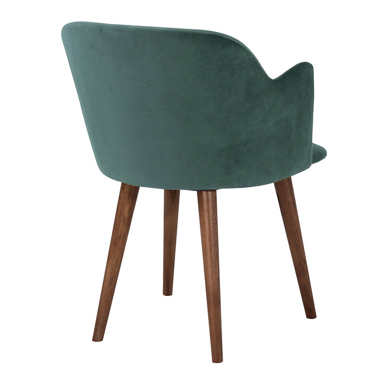NAYELI Modern Dining Chair - Dark Green Velvet Upholstery, Sturdy Metal Legs - Perfect for Kitchen, Dining Room, or Home Office