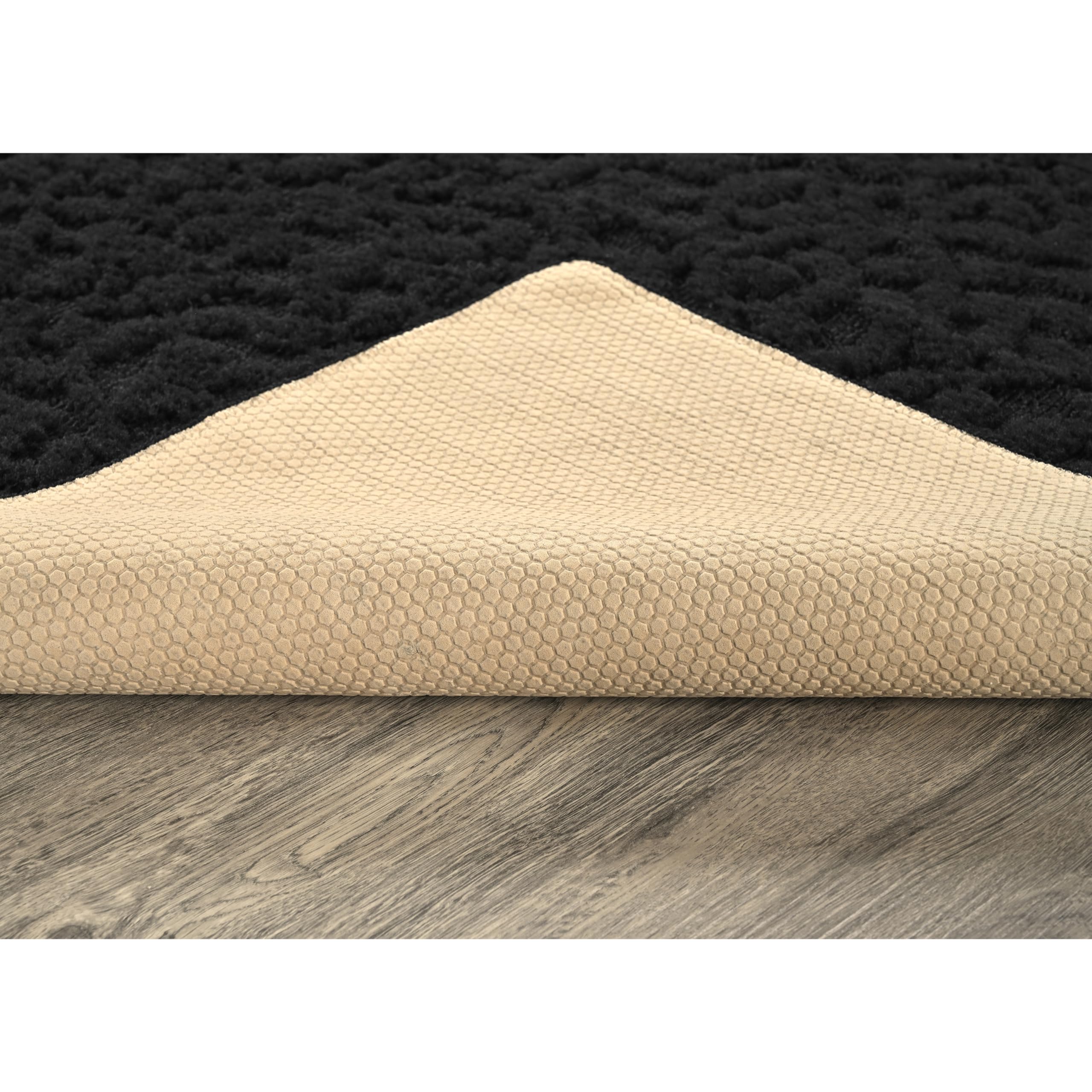 Premium Ivy Pattern Area Rug - 9x12 Feet Soft Black Indoor Rug for Living Room, Bedroom, Dining Room - Non-Slip Backing & Easy to Clean